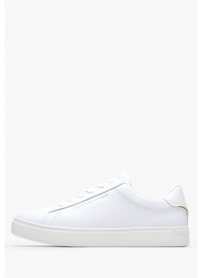 Γυναικεία Παπούτσια Casual Vulc.Flat Άσπρο Δέρμα Calvin Klein