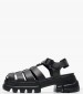 Women Sandals F.Sandal Black Leather Tommy Hilfiger