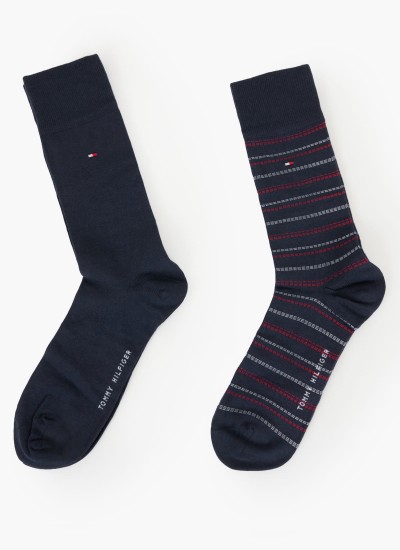 Men Socks Rugby.Sock.2pack Blue Cotton Tommy Hilfiger