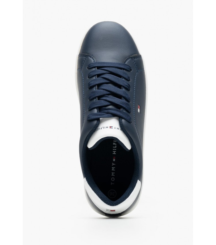 Παιδικά Παπούτσια Casual Laceup.Sn Μπλε ECOleather Tommy Hilfiger