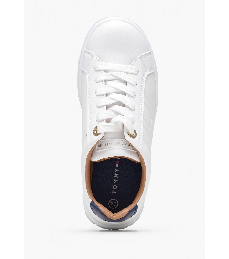 Παιδικά Παπούτσια Casual Lcup.Sneaker Άσπρο ECOleather Tommy Hilfiger