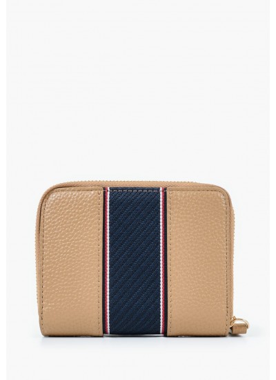 Women Wallets Legacy.Med Beige ECOleather-Fabric Tommy Hilfiger