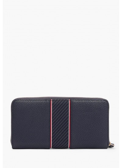 Women Wallets Legacy.Med Blue ECOleather-Fabric Tommy Hilfiger