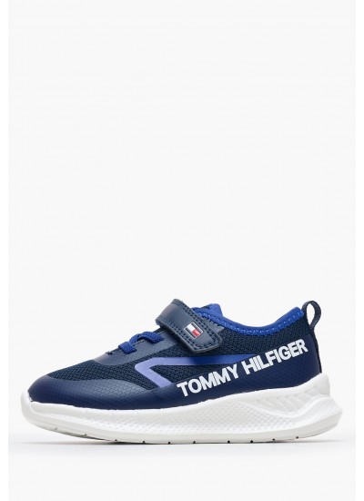 Παιδικά Παπούτσια Casual Low.Vel Μπλε ECOleather-Ύφασμα Tommy Hilfiger