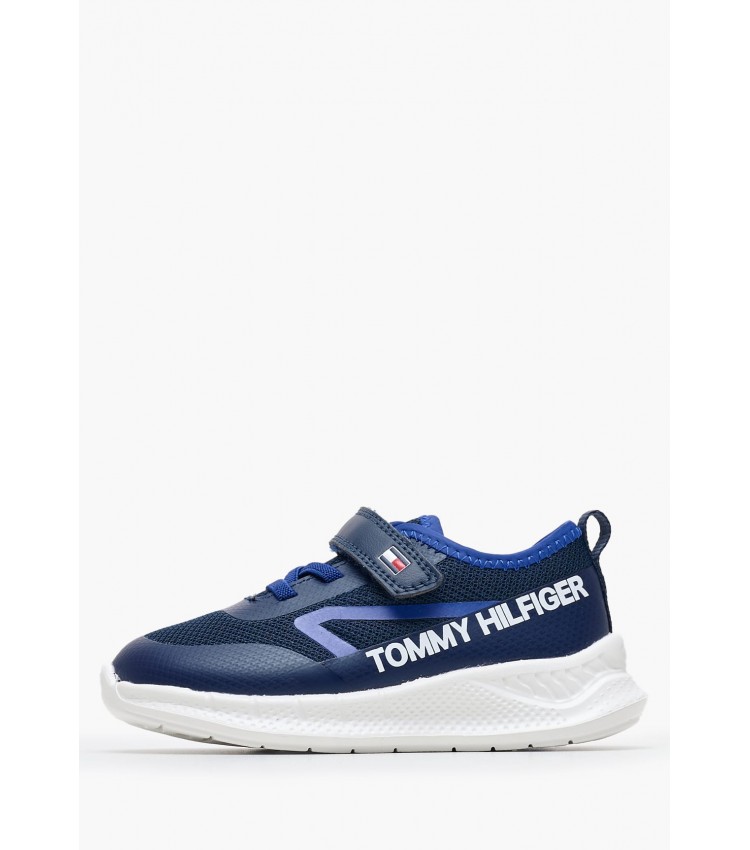 Παιδικά Παπούτσια Casual Low.Vel Μπλε ECOleather-Ύφασμα Tommy Hilfiger