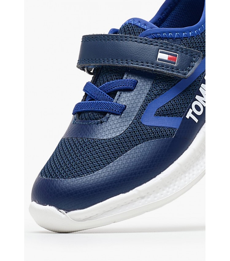 Παιδικά Παπούτσια Casual Low.Vel Μπλε ECOleather-Ύφασμα Tommy Hilfiger