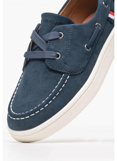 Παιδικά Παπούτσια Casual Lowcut.2 Μπλε ECOsuede Tommy Hilfiger