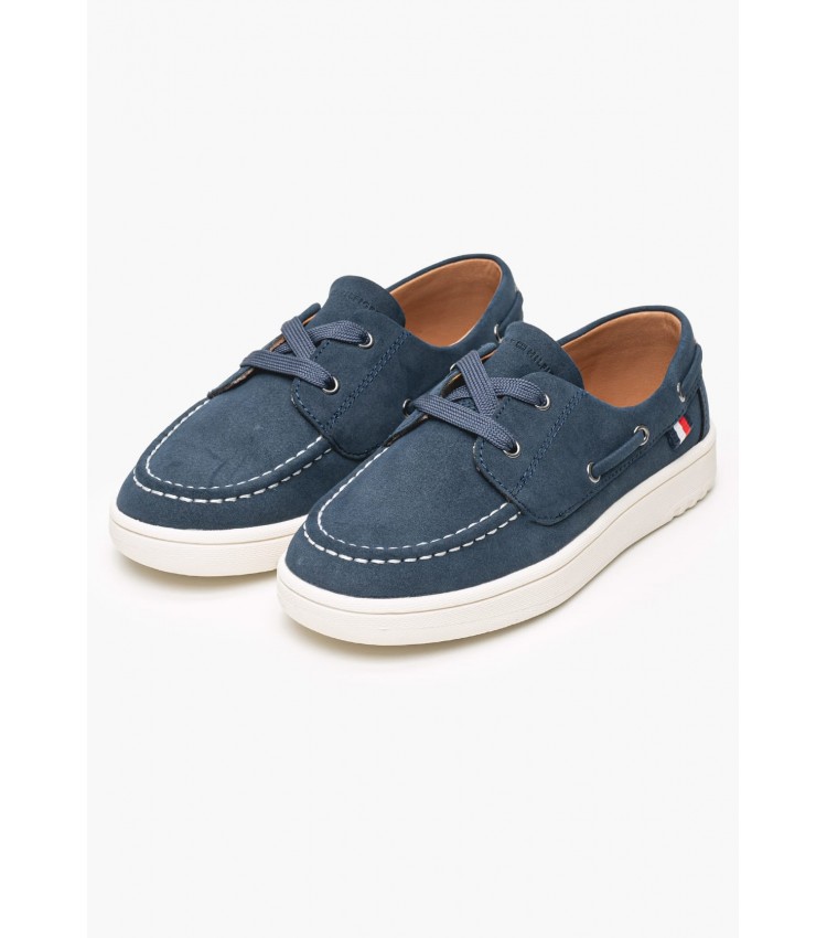 Παιδικά Παπούτσια Casual Lowcut.2 Μπλε ECOsuede Tommy Hilfiger