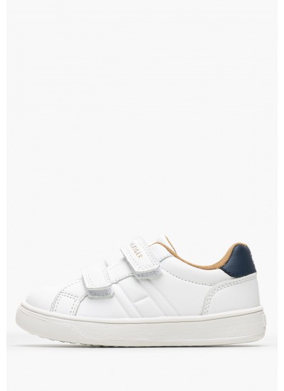 Παιδικά Παπούτσια Casual Lowcut.Sneaker Άσπρο ECOleather Tommy Hilfiger