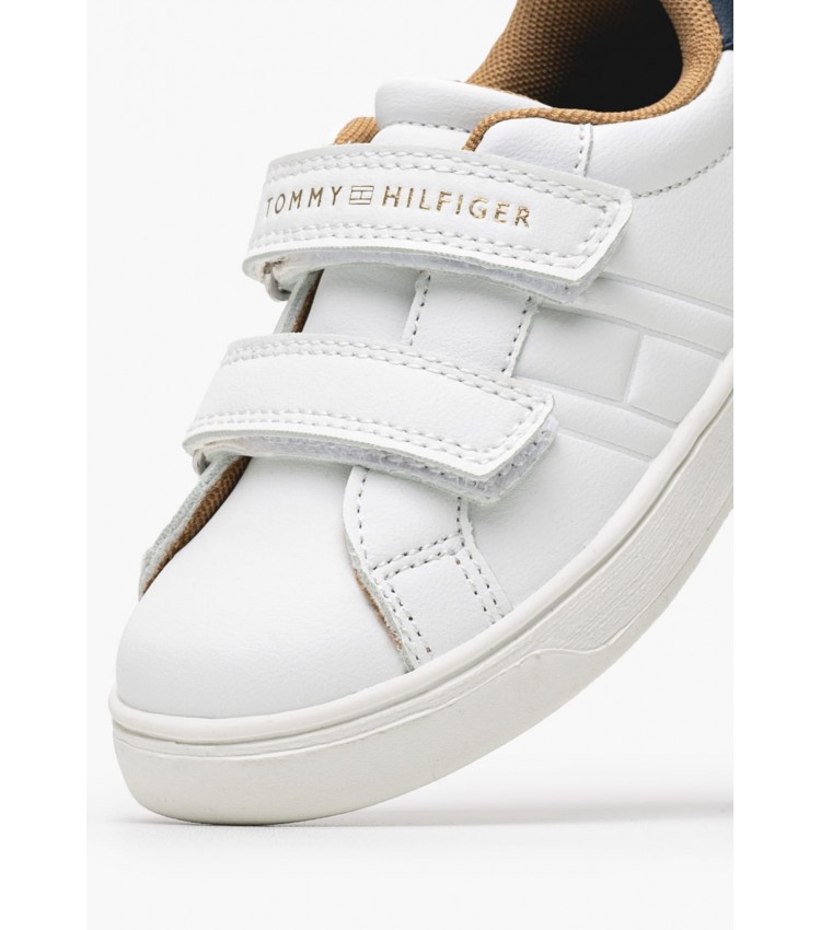 Παιδικά Παπούτσια Casual Lowcut.Sneaker Άσπρο ECOleather Tommy Hilfiger