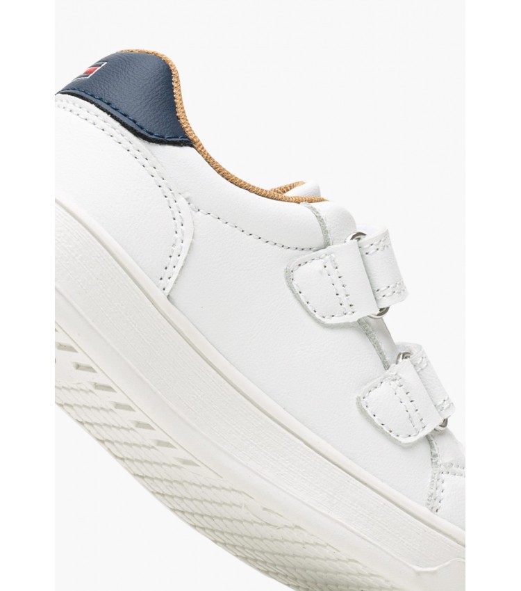 Παιδικά Παπούτσια Casual Lowcut.Sneaker Άσπρο ECOleather Tommy Hilfiger