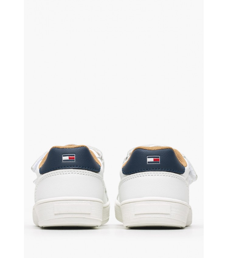 Παιδικά Παπούτσια Casual Lowcut.Sneaker Άσπρο ECOleather Tommy Hilfiger