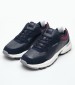 Men Casual Shoes Mix.Premium Blue Leather-Buckskin Tommy Hilfiger