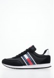 Ανδρικά Παπούτσια Casual Runner.Casual Μαύρο ECOsuede Tommy Hilfiger