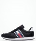 Men Casual Shoes Runner.Casual Black Buckskin-Fabric Tommy Hilfiger