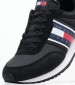 Men Casual Shoes Runner.Casual Black Buckskin-Fabric Tommy Hilfiger