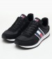 Men Casual Shoes Runner.Casual Black Buckskin-Fabric Tommy Hilfiger