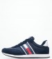 Men Casual Shoes Runner.Casual Blue Buckskin-Fabric Tommy Hilfiger