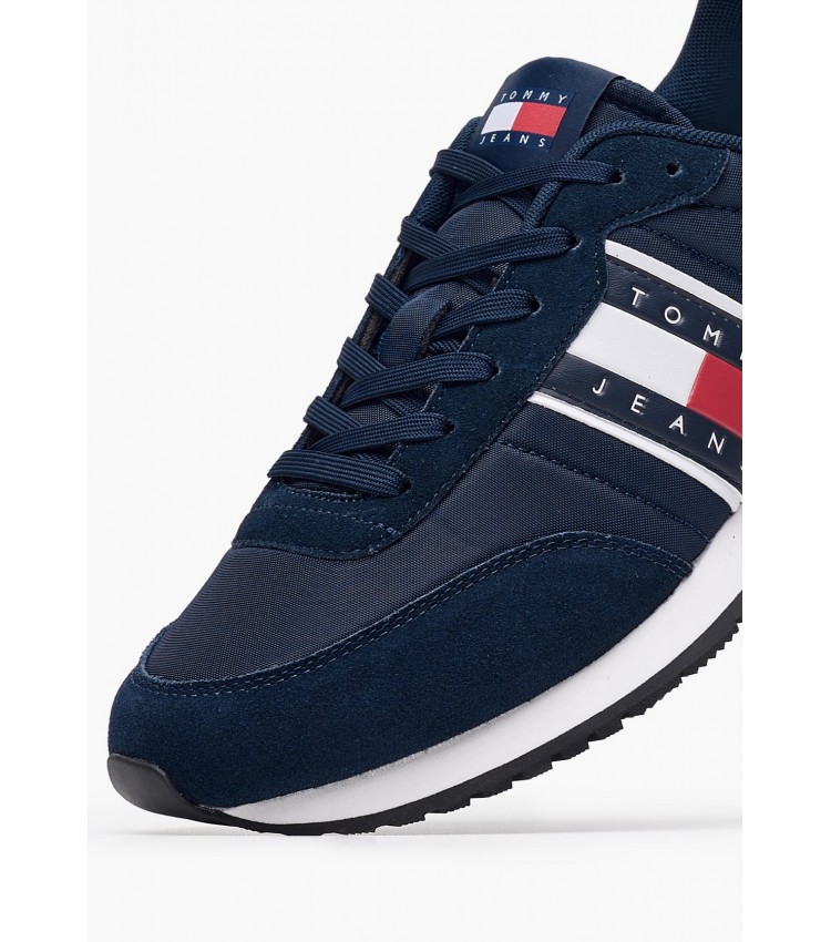 Men Casual Shoes Tjm.Rnr Blue Buckskin-Fabric Tommy Hilfiger