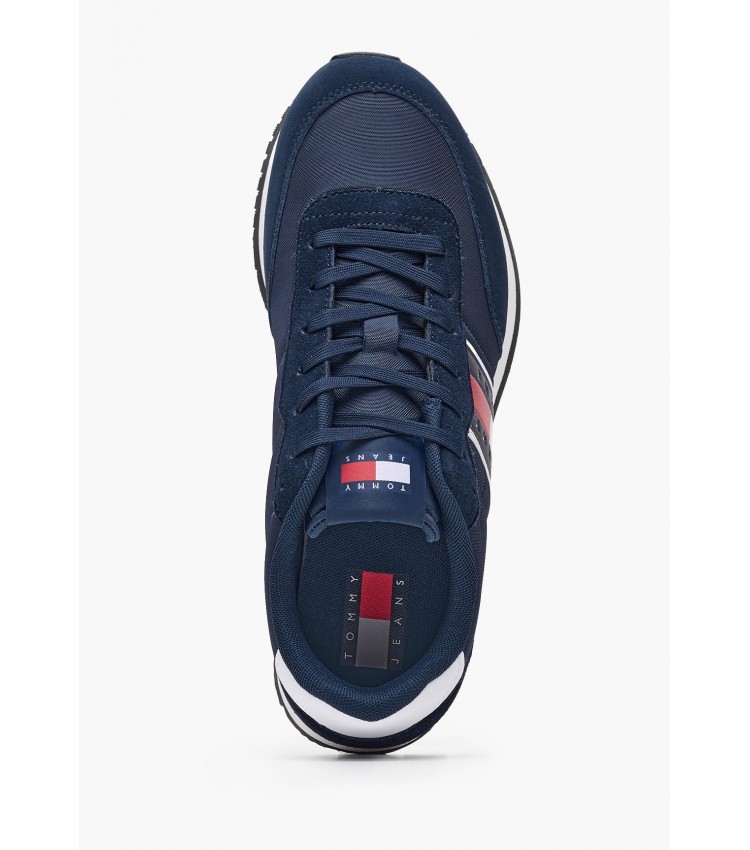 Men Casual Shoes Tjm.Rnr Blue Buckskin-Fabric Tommy Hilfiger