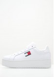 Γυναικεία Παπούτσια Casual Tjw.Flat.Ess Άσπρο Δέρμα Tommy Hilfiger