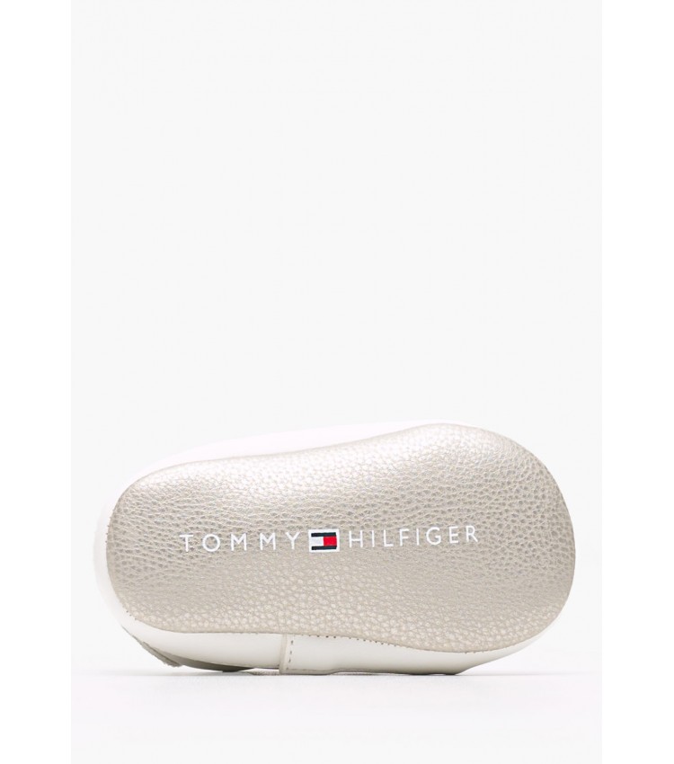 Παιδικά Παπούτσια Casual Velcro.Lc Άσπρο ECOleather Tommy Hilfiger