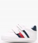 Παιδικά Παπούτσια Casual Velcro.Stripes.Lc Άσπρο ECOleather Tommy Hilfiger