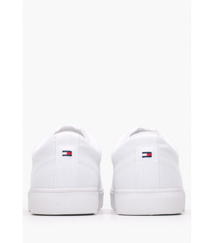 Ανδρικά Παπούτσια Casual Vulc.L.Canvas Άσπρο Ύφασμα Tommy Hilfiger