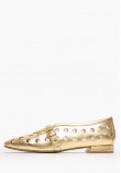 Women Moccasins 2545.110433 Gold Leather Mortoglou