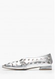 Women Moccasins 2545.110433 Silver Leather Mortoglou