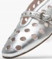 Women Moccasins 2545.110433 Silver Leather Mortoglou