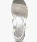 Women Sandals 28248 Silver ECOleather Tamaris