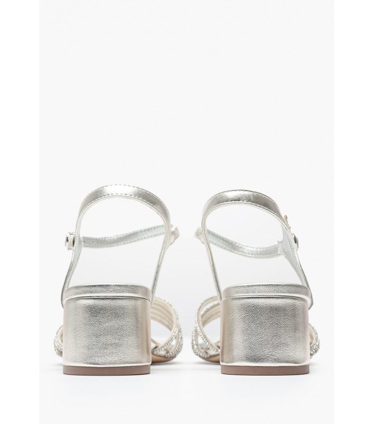 Women Sandals 28248 Silver ECOleather Tamaris