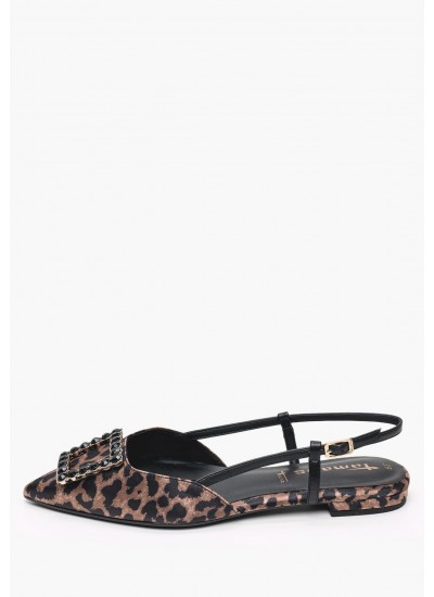 Women Flats 29403 Leopard Fabric Tamaris