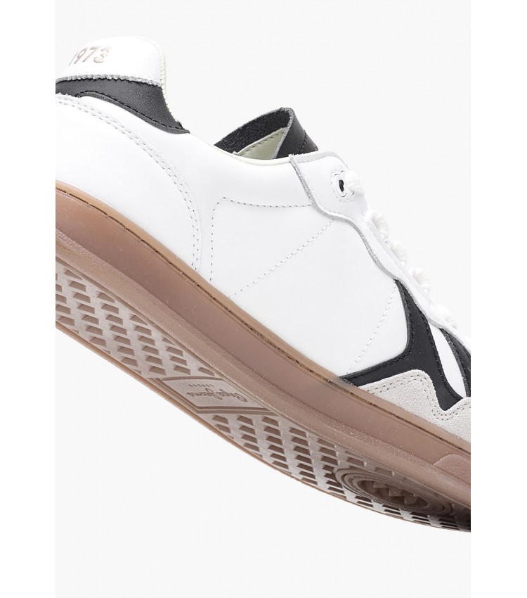 Men Casual Shoes Ball.Class White Leather-Buckskin Pepe Jeans