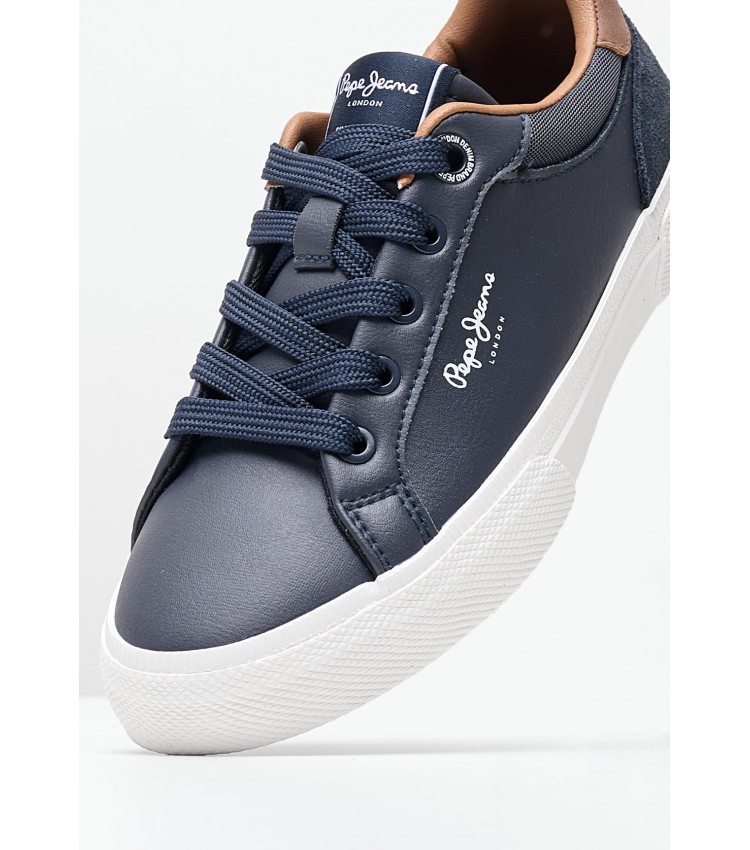 Παιδικά Παπούτσια Casual Kenton.Court.Boy Μπλε ECOleather Pepe Jeans