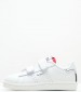 Kids Casual Shoes Player.Bk White Leather Pepe Jeans