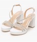 Women Sandals 553F10 White Leather Mourtzi