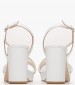 Women Sandals 553F10 White Leather Mourtzi