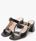 Women Sandals 56000 Black Leather Mourtzi