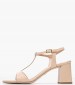 Women Sandals 56002 Beige Patent Leather Mourtzi