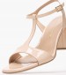 Women Sandals 56002 Beige Patent Leather Mourtzi