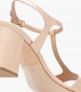 Women Sandals 56002 Beige Patent Leather Mourtzi