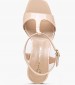 Women Sandals 56002 Beige Patent Leather Mourtzi