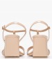 Women Sandals 56002 Beige Patent Leather Mourtzi