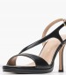 Women Sandals 75161 Black Leather Mourtzi