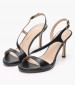 Women Sandals 75161 Black Leather Mourtzi