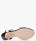 Women Sandals 75161 Black Leather Mourtzi