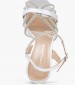 Women Sandals High 850F49 White Leather Mourtzi