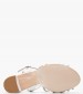 Women Sandals High 850F49 White Leather Mourtzi